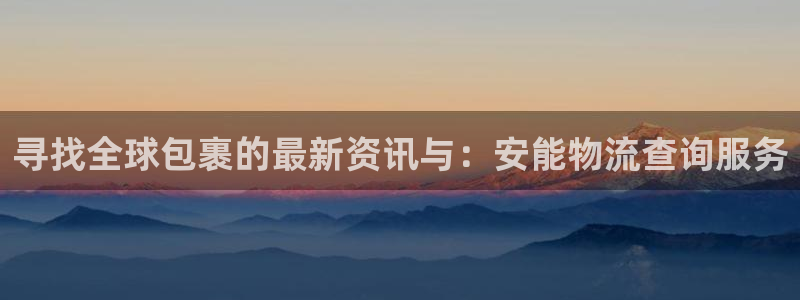 多多28aPP退款：寻找全球包裹的最新资讯与：安能物流查询服